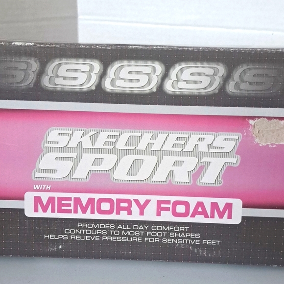 Skechers Black with Pink Trim Euro Size 41/ US 8 Slip On Mesh Uppers Lightweight - Picture 7 of 9